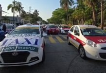 Taxistas de veracruz reclaman gasolina más barata y mayor seguridad en las calles