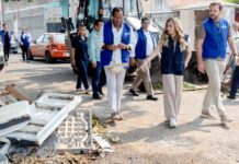 Alcaldesa Maryjose Gamboa encabeza jornada de limpieza anti inundaciones en la colonia Miguel Alemán