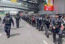 A horas del Mundial, despliegan más de 300 elementos antimotines en el AICM por movilizaciones de la CNTE