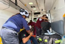 Protección Civil Municipal de Medellín de Bravo brinda atención inmediata tras accidente vial en la localidad de La Gloria
