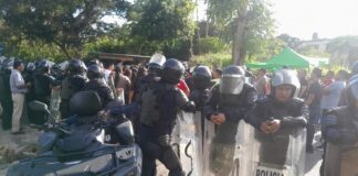 Autoriza Nahle desalojo de manifestantes con granaderos en Xalapa