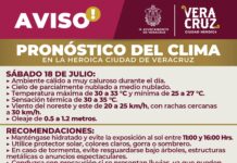 Exhorta Protección Civil municipal de Veracruz a la población prevenir afectaciones por altas temperaturas