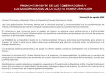 Gobernadores se unen y cierran filas con Sheinbaum; piden madurez a Rocha Moya