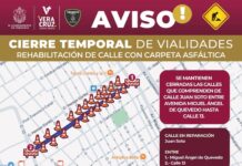 Exhorta Ayuntamiento de Veracruz a tomar precauciones ante cierre vial en calle Juan Soto