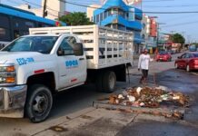 Llama la Alcaldesa Maryjose Gamboa Torales a mantener calles libres de basura para prevenir encharcamientos durante las lluvias
