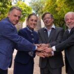 “Fuera narcos”: partido español arremete contra visita de Sheinbaum, Petro y Lula a Barcelona