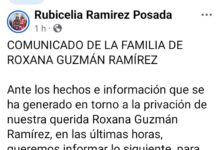Familia rechaza versión de hallazgo de Roxana Guzmán