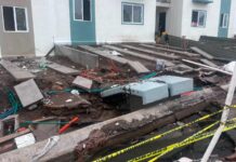 Lluvias destrozan calles y banquetas en Viviendas para el Bienestar que Sheinbaum entregó en enero pasado