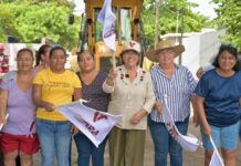 Inicia Rosa María construcción de drenaje pluvial en la colonia Valente Díaz