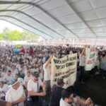 Abucheos y protestas marcan la primera gira de Sheinbaum por su Segundo Informe de Gobierno